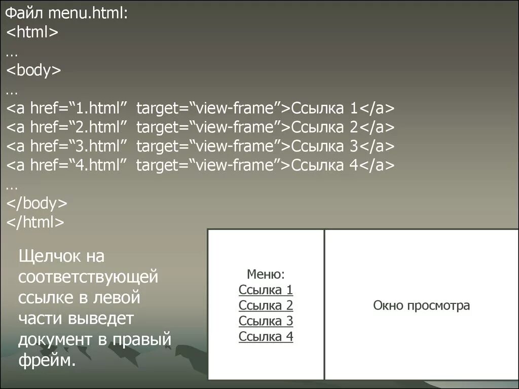 Меню html примеры. Меню html. ссылки в фреймах html. фреймы в html. как сделать фреймы в html.