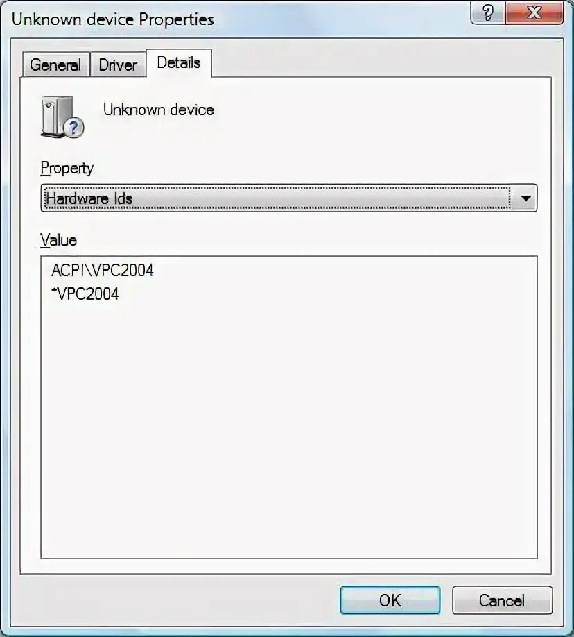 Драйвер acpi vpc2004. Acpi\vpc2004. виртуальный контроллер питания acpi\vpc2004\0.