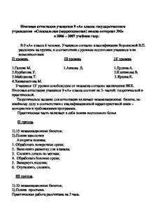 Технология билеты