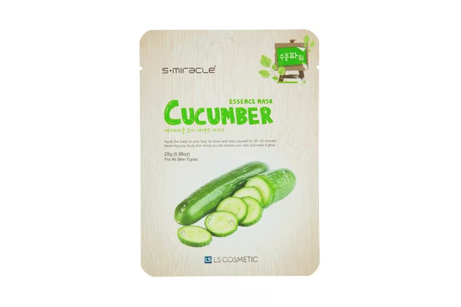 Тканевая маска огурец. Маски Essence Mask cucumber. S Miracle тканевые маски. Тканевая маска с огурцом. Маска для лица в упаковке с огурцом.