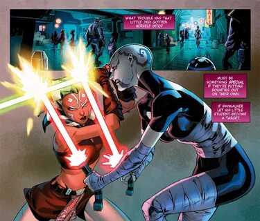 Asajj Ventress vs Ahsoka Tano - TCW image - SW cantina.