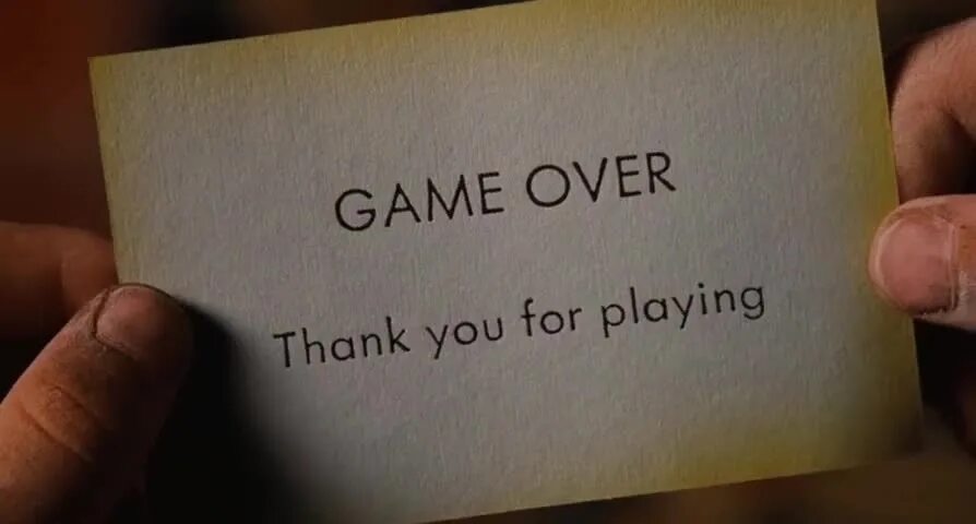 Game over thank you for playing. Гейм овер. Game over thank you. Thank you for the game.