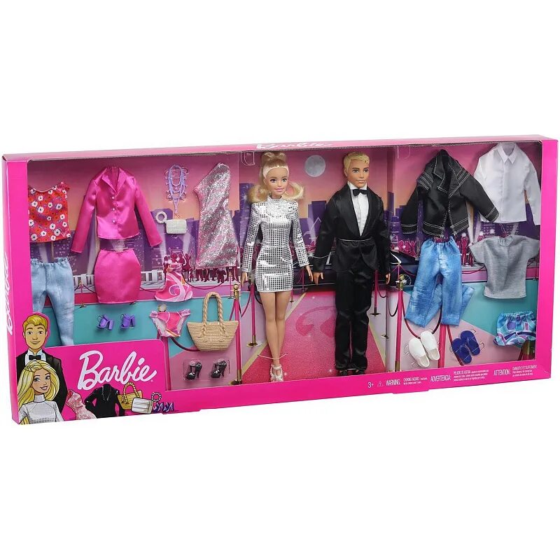 Большой набор кукол. Набор Barbie куклы с модной одеждой и аксессуарами ght40. Набор Барби с одеждой и аксессуарами ght40. Кукла Барби Кен игра с модой. Набор Барби модный гардероб.