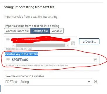 Import string