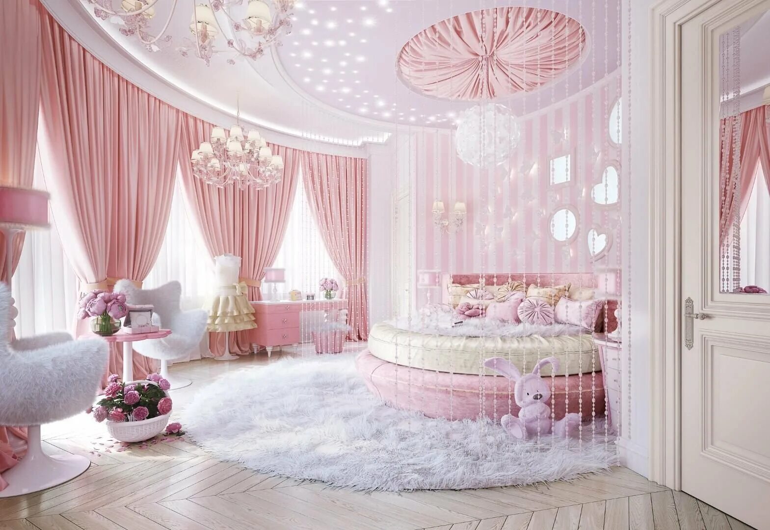 Красивая комната для девочки. Шикарная детская комната. Шикарная детская для девочки. Самые красивые комнаты для девочек. Комната принцессы.