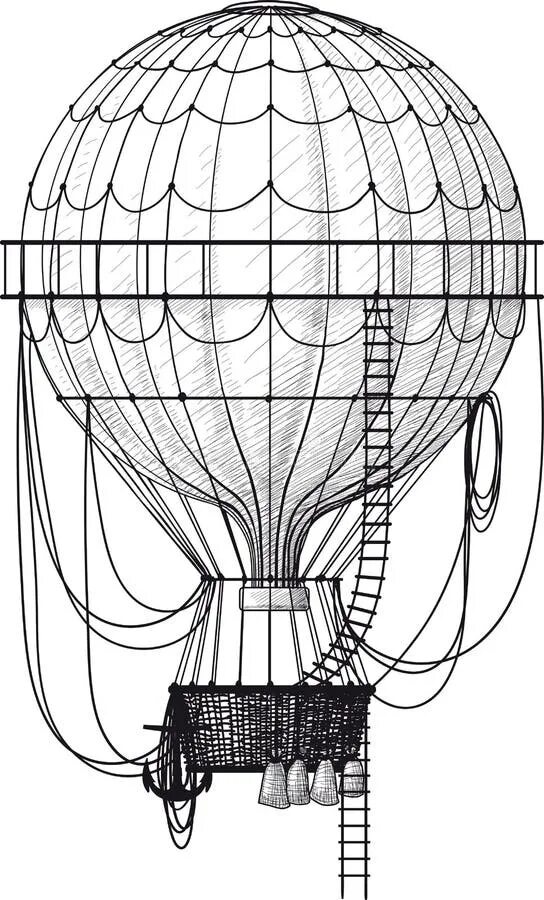 На воздушном шаре графика. Воздушный шар с корзиной. Старинный воздушный шар. Старинный воздушный шар с корзиной. Стилизованный воздушный шар с корзиной.