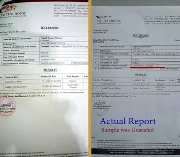 Test result