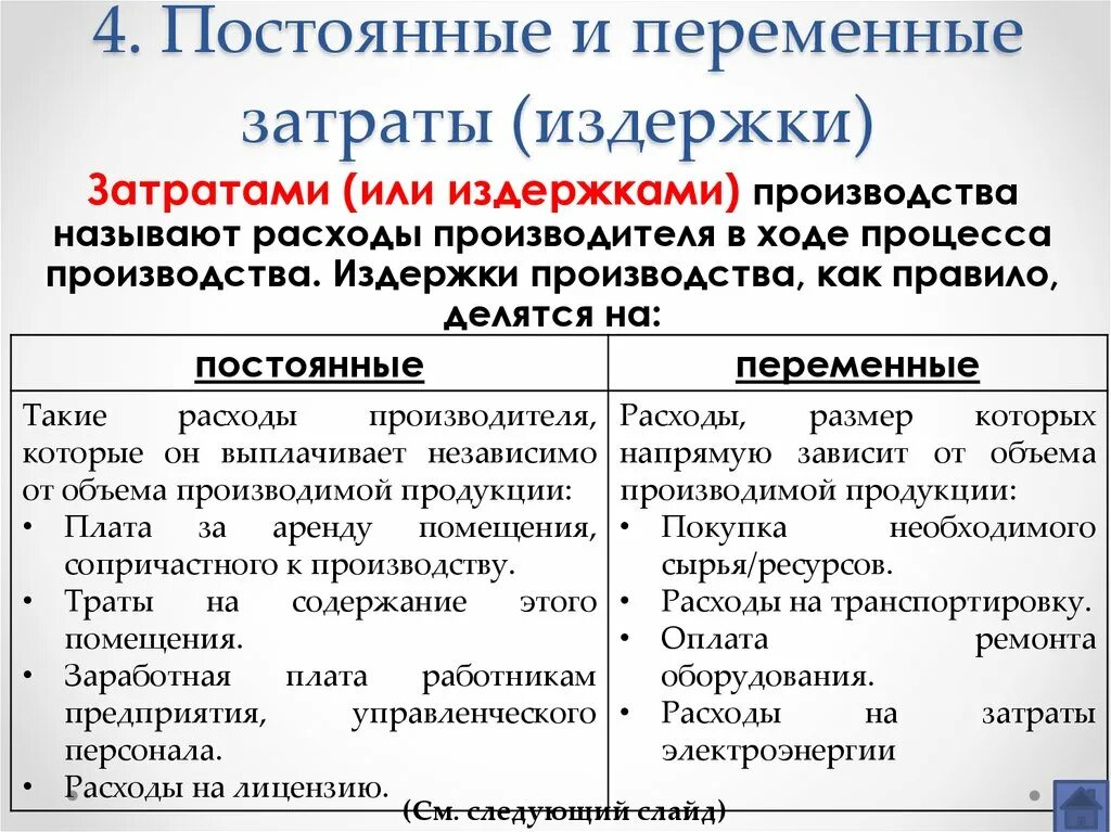 Постоянные издержки перечень. Переменные затраты примеры. Примеры постоянных и переменных затрат. Постоянные и переменные издержки примеры таблица. Примеры постоянных издержек производства.