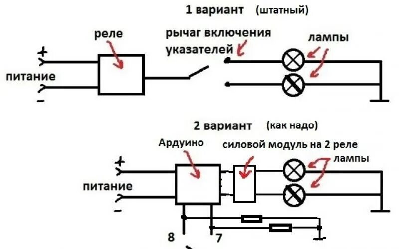Схема подключения реле вежливых поворотов Автоматическое выключение ДХО при включении поворотника DRIVE2