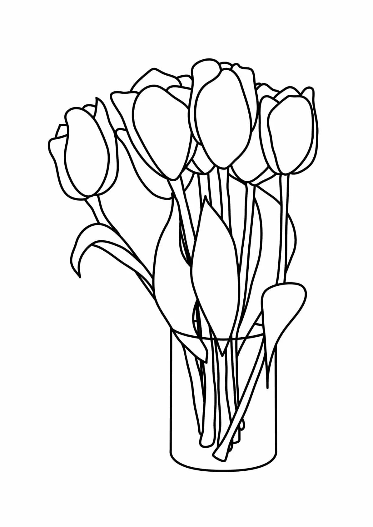 Ваза с тюльпанами рисунок. Тюльпан раскраска. Раскраска тюльпаны в вазе. Букет тюльпанов раскраска. Тюльпан раскраска для детей.