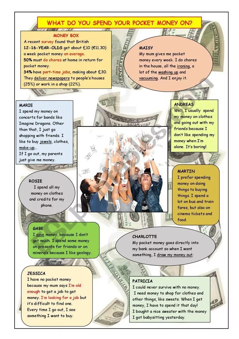 They a lot of money because. Карманные деньги английский язык. Pocket money Worksheets. Карманные деньги на английском. Teenager Pocket money.
