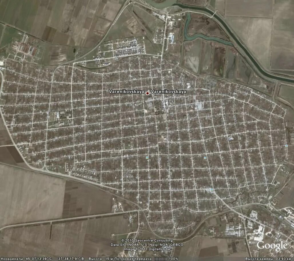 Станица варениковская на карте