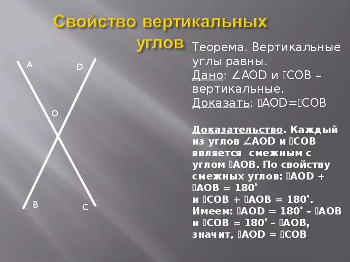 Какие утверждения верны смежные углы всегда равны. Теорема вертикальные углы равны доказательство 7 класс. Теоремы о смежных и вертикальных углах 7 класс.