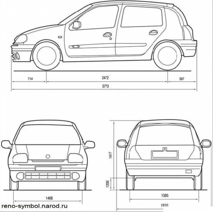 Логан габариты. Габариты Renault Clio 2. Рено Симбол 2 габариты. Габариты Рено Клио 2007. Габариты Рено Клио 2 хэтчбек.