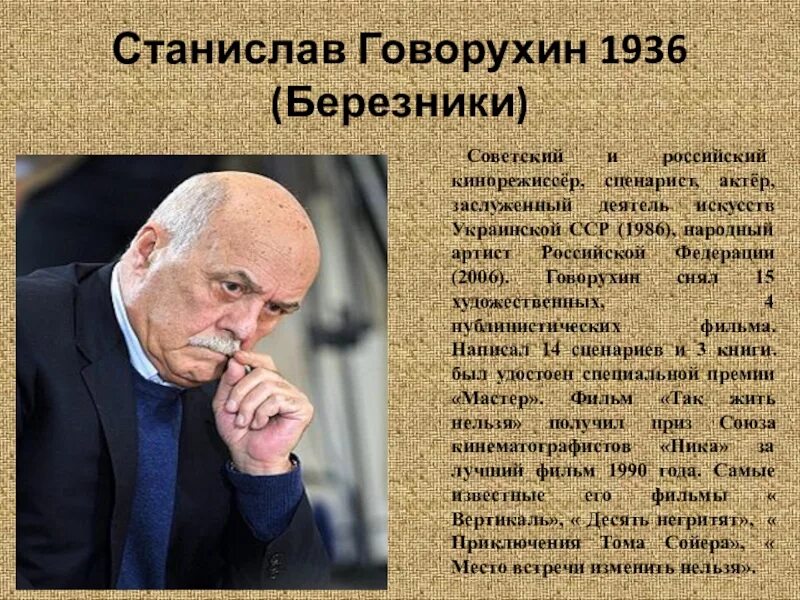 Биографии известных актеров, режиссеров, сценаристов