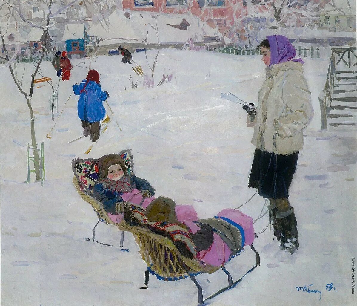 Картины т н яблонской. Т.Н. Яблонская. «В парке». 1960..