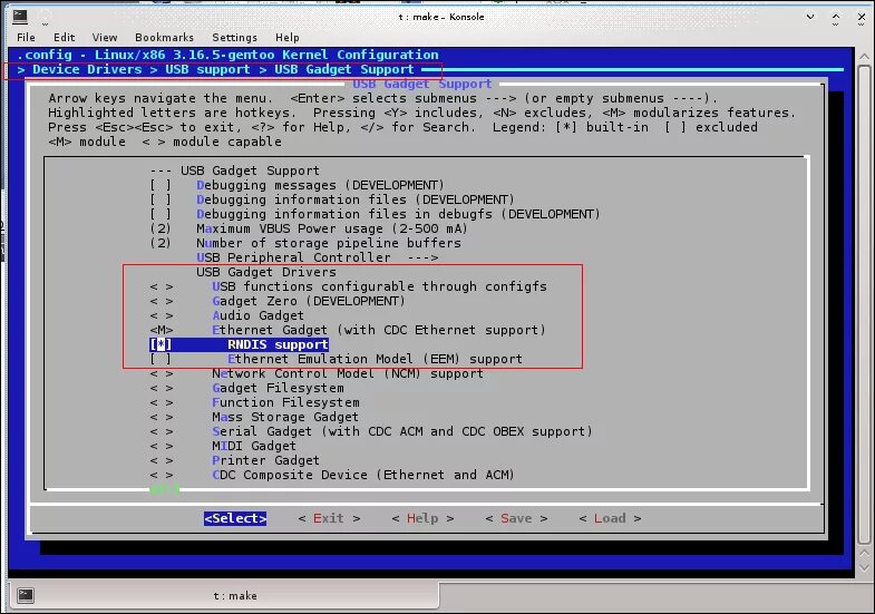 Debug message. Mass Storage. Buldroot make menuconfig.