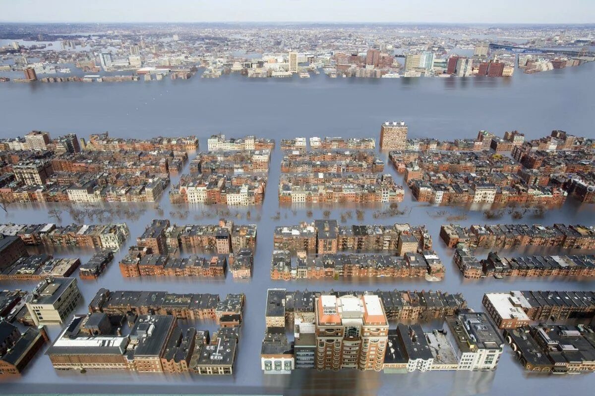 Потепление и повышение уровня океана. Бэк Бэй Бостон. Нью Йорк затопление 2100. Глобальное потепление потоп Нью Йорк. Затопление городов.