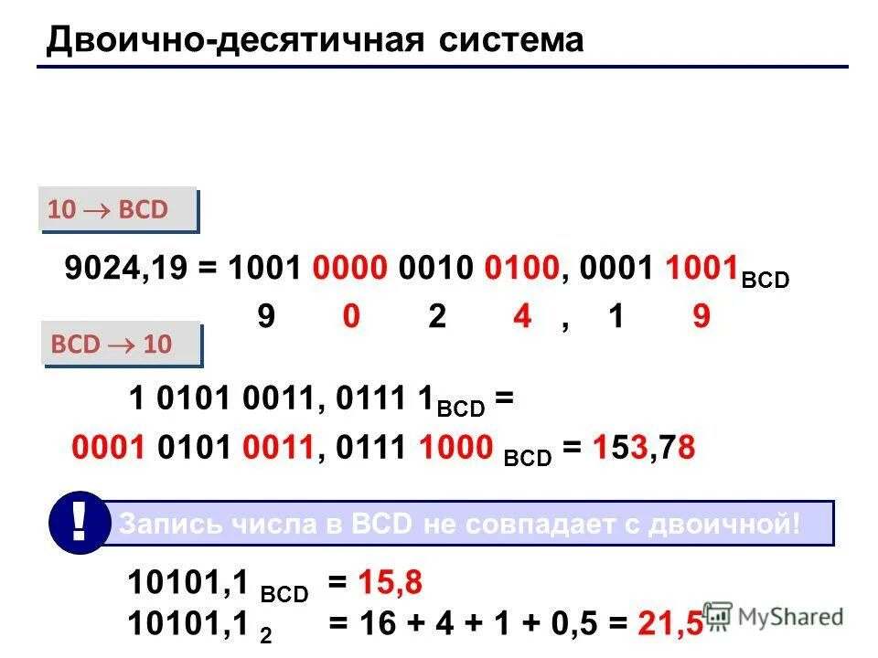 Число в двоичном виде