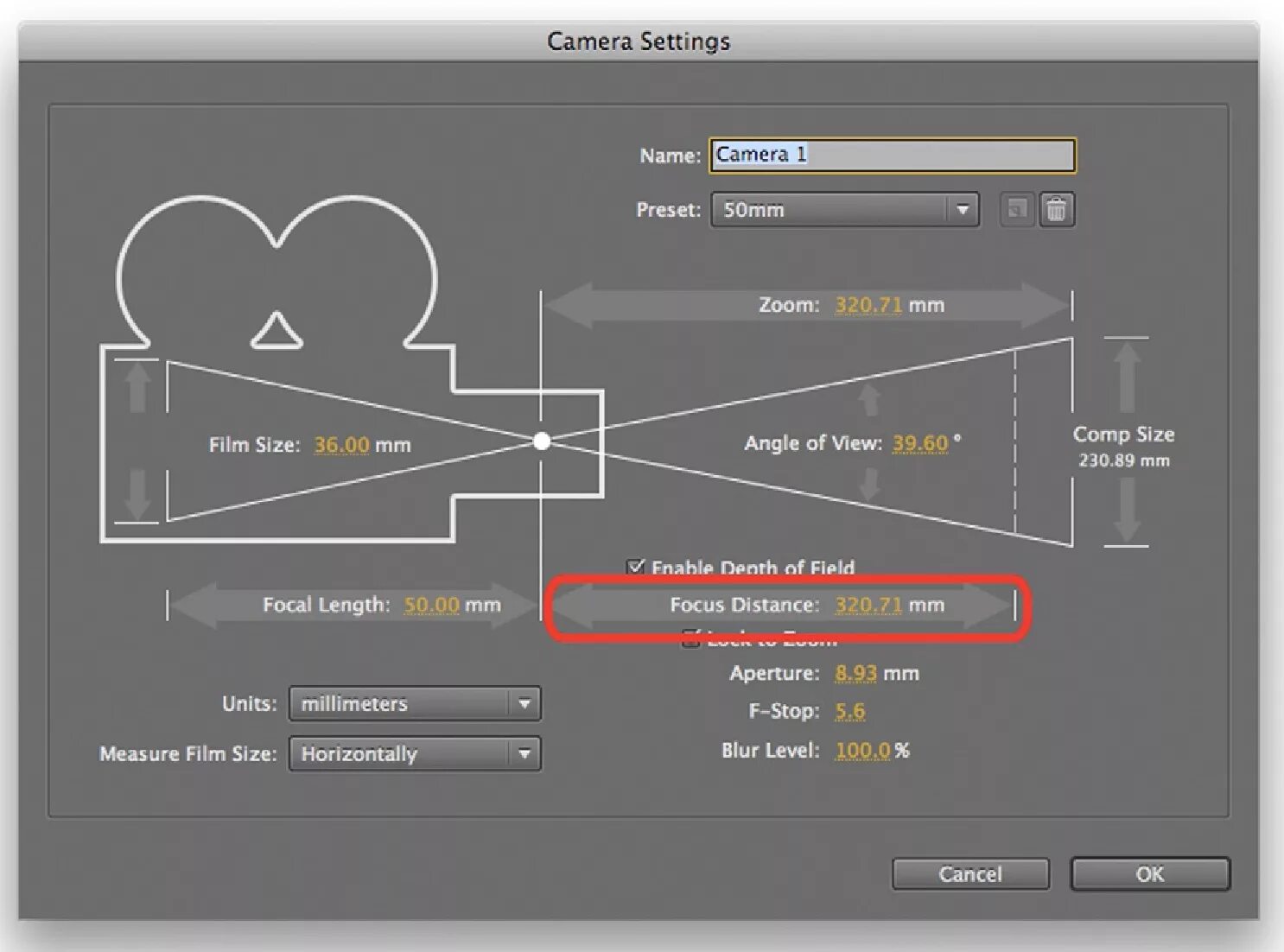 Camera setting
