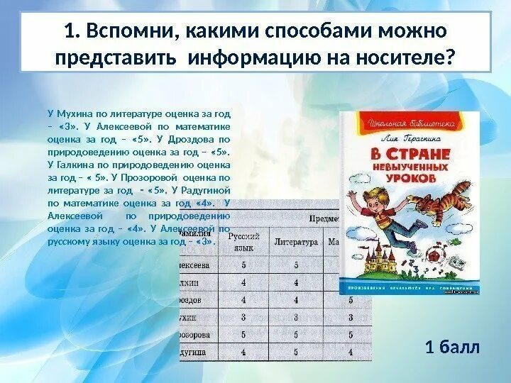 Каким образом информация
