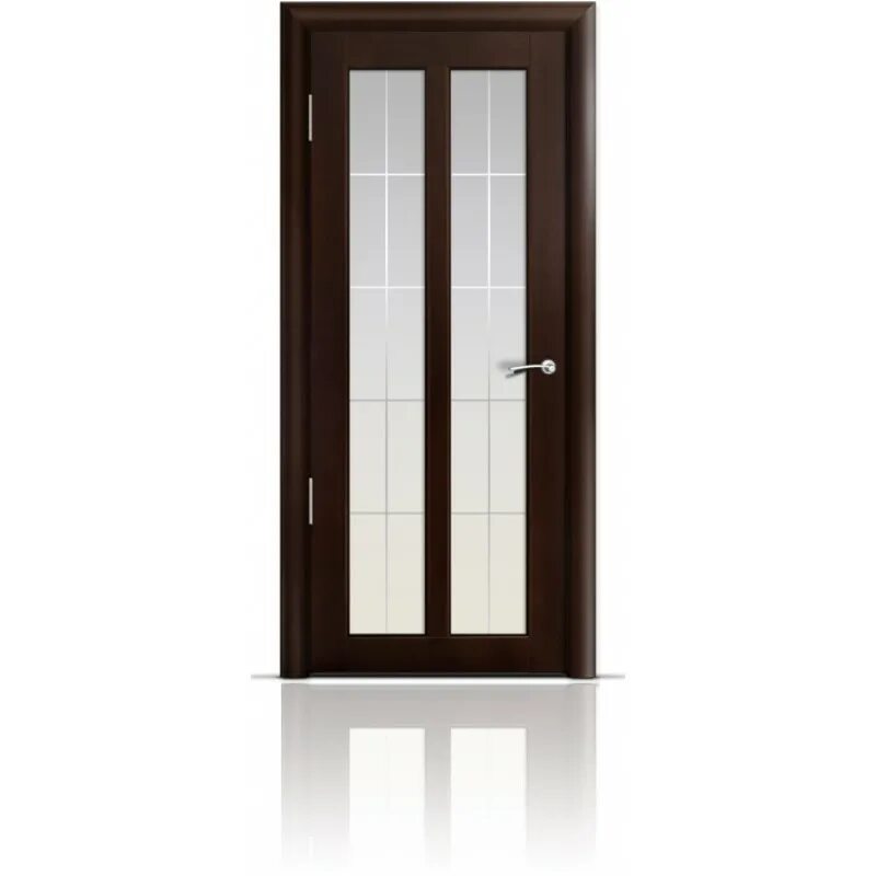 Дверь межкомнатная со стеклом двухстворчатая