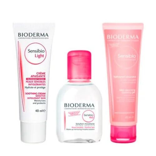 Гель биодерма розовая. Наборы Биодерма Сенсибио 3. Bioderma Sensibio набор для чувствительной кожи. Биодерма Сенсибио Лайт умывалка. Bioderma Сенсибио гель д/глаз 15мл 028692.