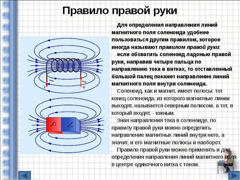 Как определить направление провода. • Вектор магнитной индукции (правило правой руки для прямого тока). Магнитная индукция конечного соленоида. Определение магнитной индукции по правилу правой руки. Линии магнитной индукции соленоида.