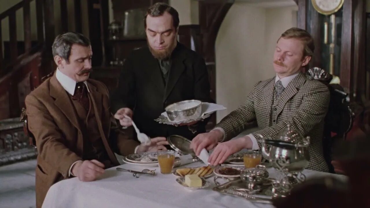 Шерлок холмс завтрак овсянка сэр. Бэрримор собака баскервилей. Анекдот. Шерлок холмс овсянка. Бэрримор что за шум на улице анекдот.