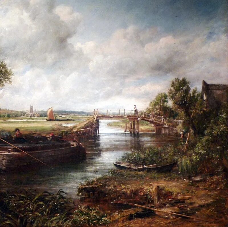 Картина джона. John Constable (1776-1837). Джон Констебл – «вид на собор Солсбери с Луга», 1831. Джон Констебл мельница. Джон Констебл на реке Стур.