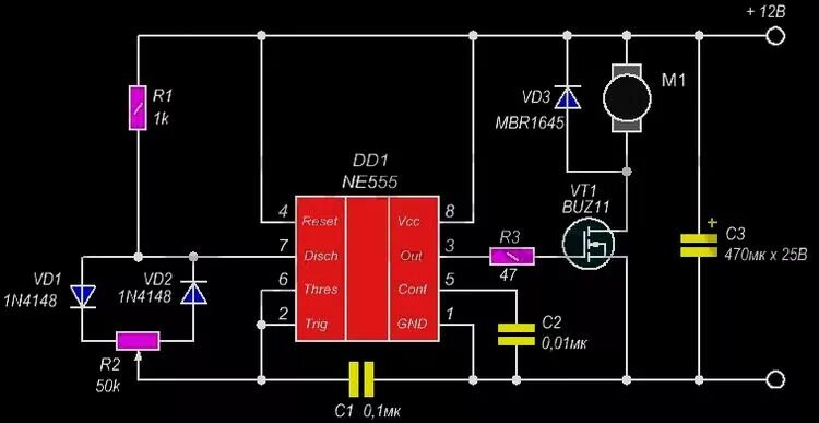 Мощный регулятор оборотов для коллекторного двигателя 12в. Электродвигатель с регулировкой оборотов 12в схема подключения. Схемы регуляторов оборотов коллекторных двигателей на 12 вольт. Регулятор оборотов двигателя на 12 вольт постоянного тока. Шим двигателя постоянного тока
