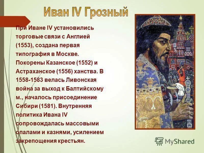 Правление царя Ивана Грозного. Как называли ивана грозного