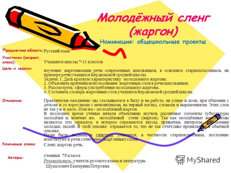 Сленг в речи. Сленг в речи