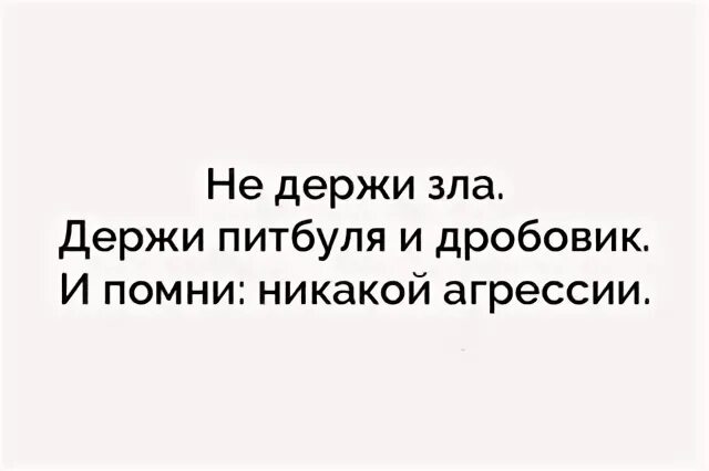 Держи питбуля. Не держи зла держи питбуля. не держи зла держи питбуля и дробовик. не держи зла держи дробовик и помни никакой агрессии. держи питбуля и дробовик и помни никакой агрессии.