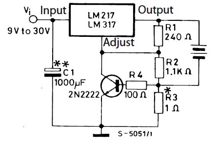Зарядка на lm317 схема