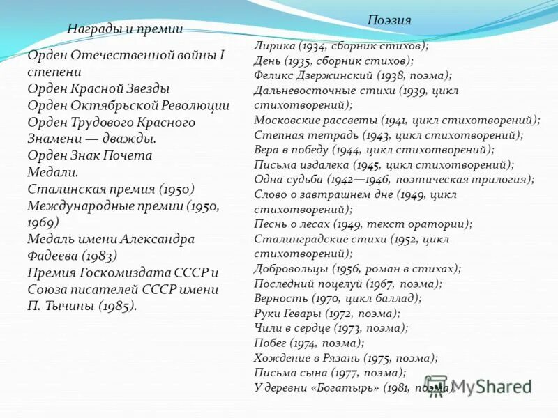 стих о награде