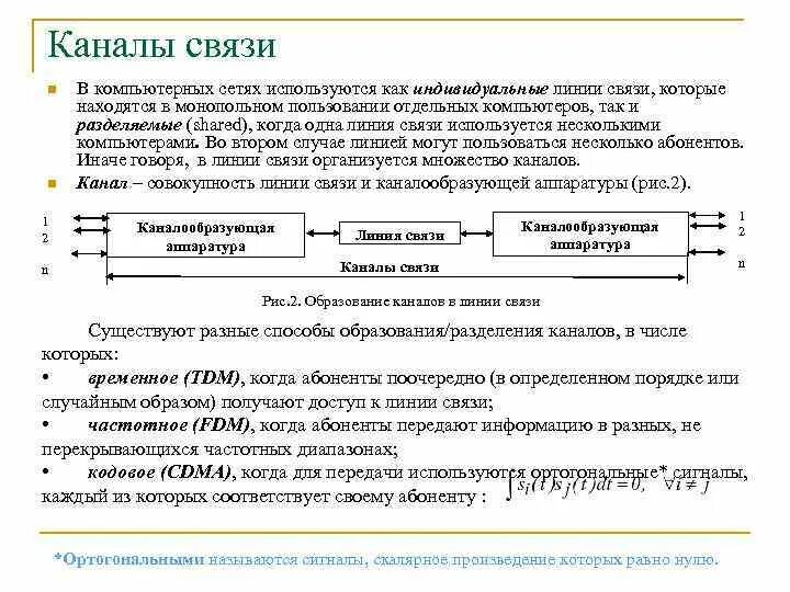 Каналом связи могут быть