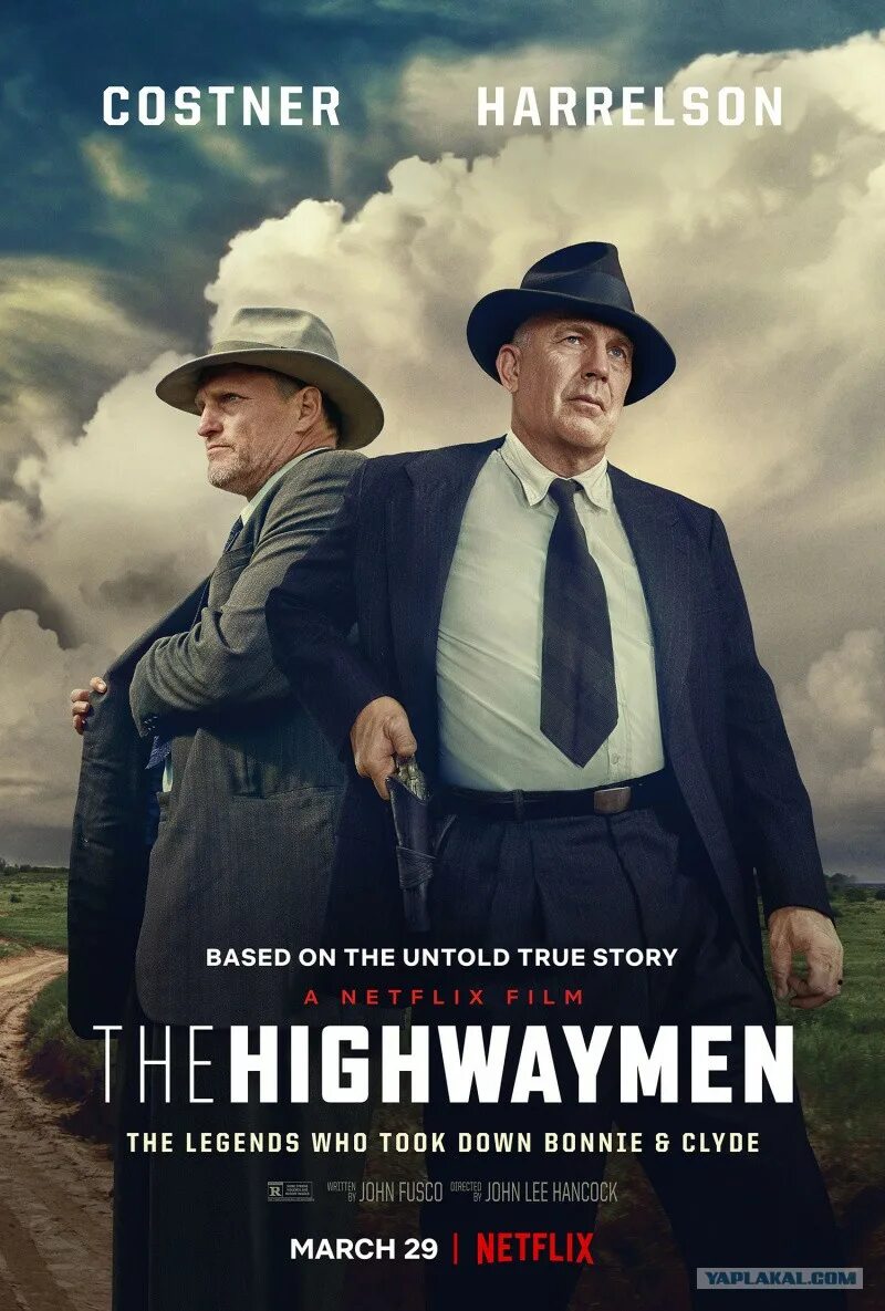 В погоне за дорогой. Highwayman Кевин Костнер. The.Highwaymen.2019 Постер.