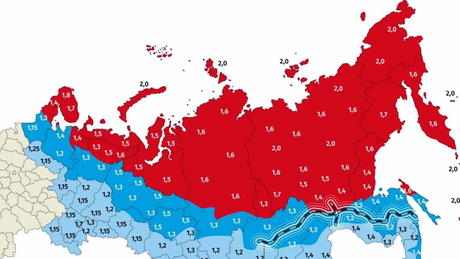 Карта районных коэффициентов России. Северные надбавки по регионам России на карте. Районный коэффициент по регионам России карта. Карта районных коэффициентов России для военнослужащих. В каких городах получают северные