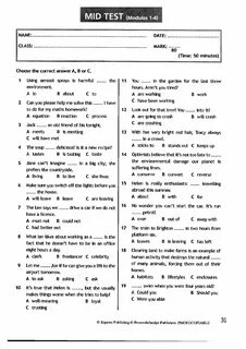 Entry test 1
