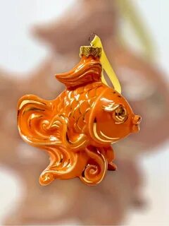 Елочные игрушки золотая рыбка
