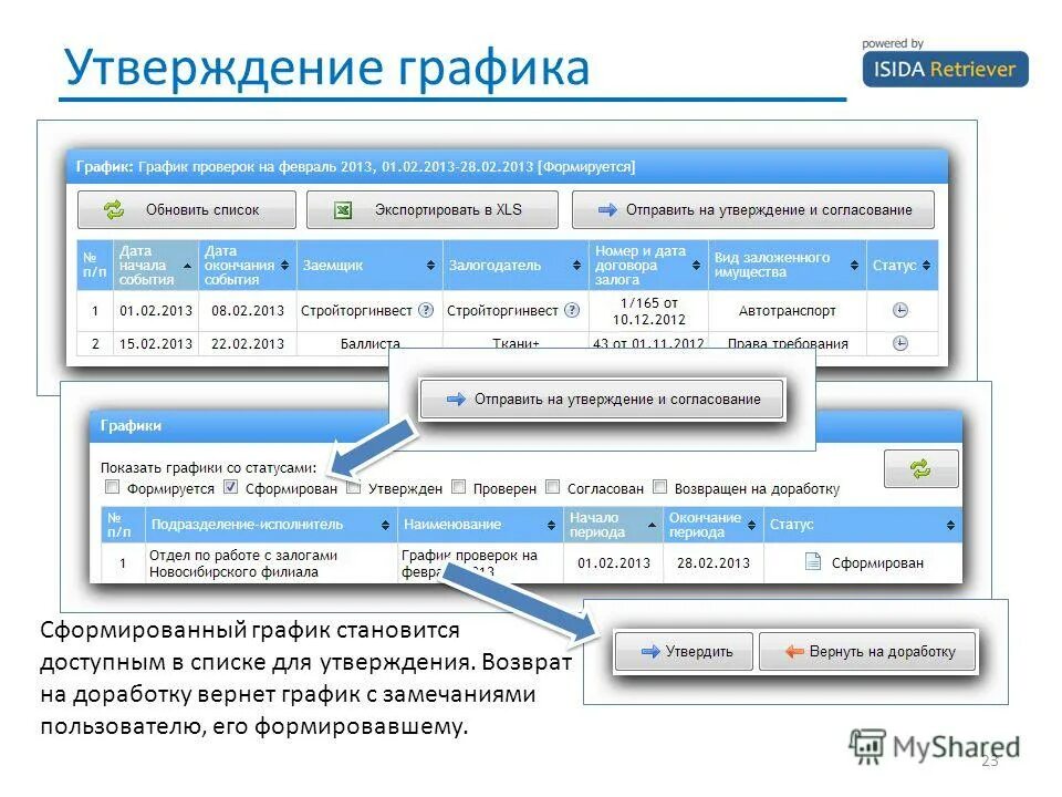 Проверить и согласовать