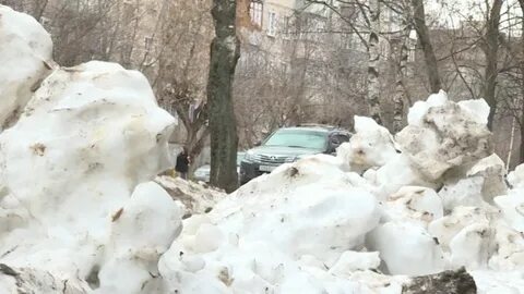 Остатки не растаявшего снега