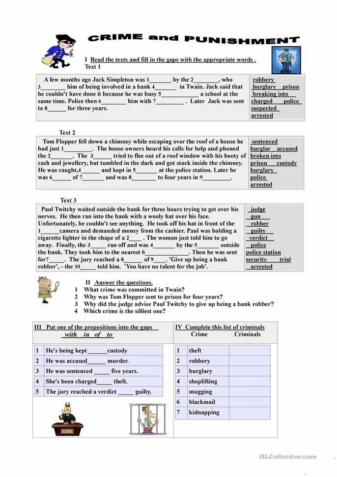 Задания по теме Crime and Criminals. Тема Crime and punishment Worksheet. Crime and Criminals Worksheets. Crimes and Criminals ответы. Crime and punishment text