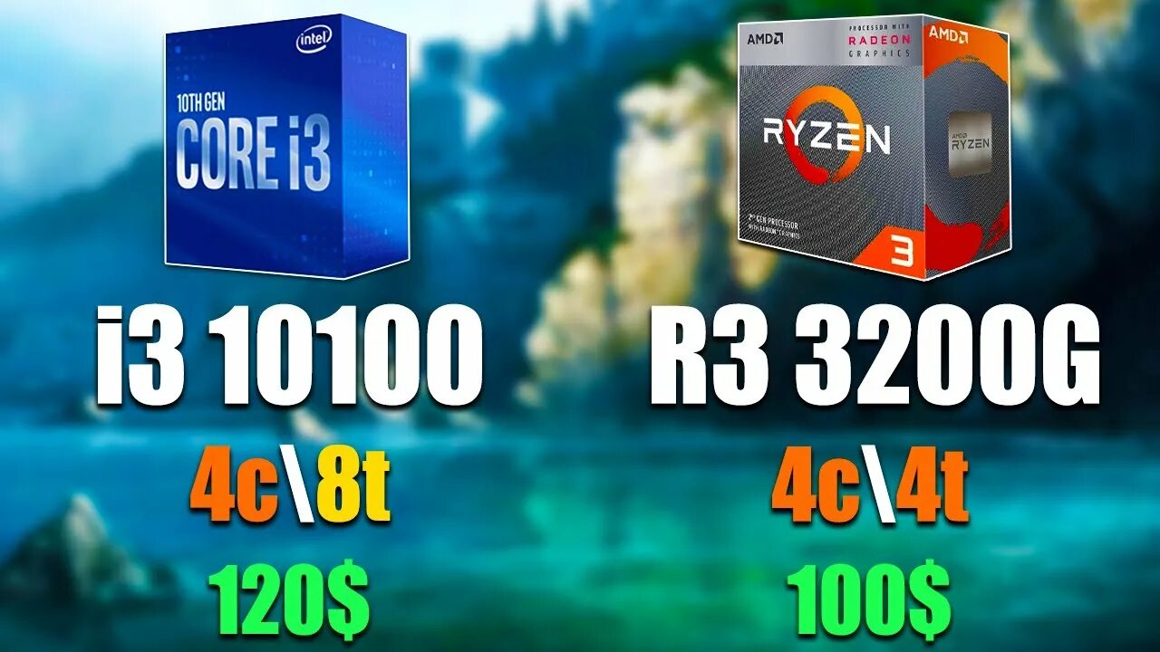 I3 10100f сравнение. Intel Core i3-10100 / AMD Ryzen 3 3200g. I5 7400 vs i3 10100f. I3 10100f vs r3 2200g.