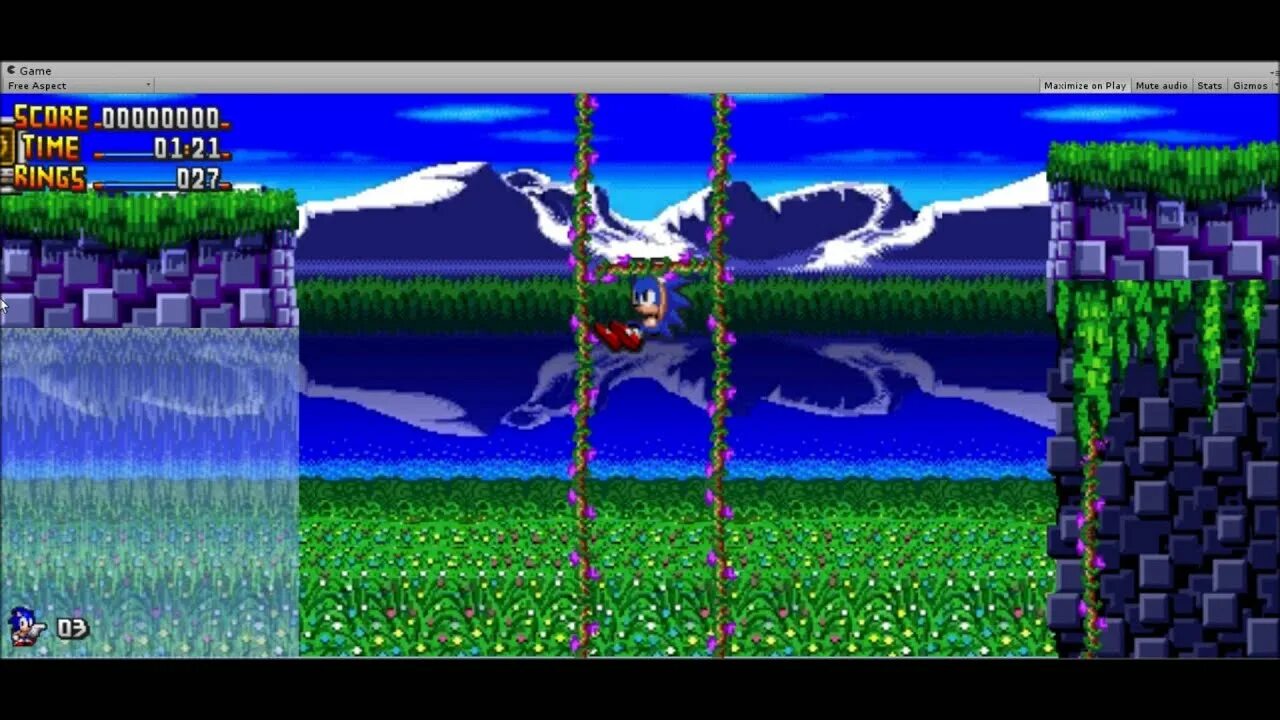 Sonic engine. Sonic gamemaker engine. retro engine sonic dising.