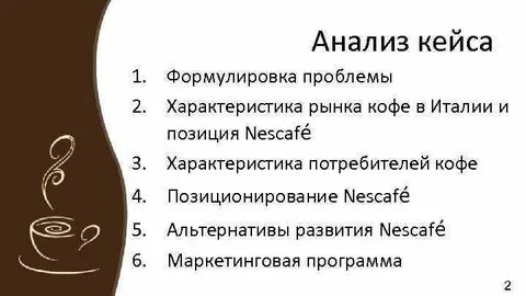 Анализ кофе