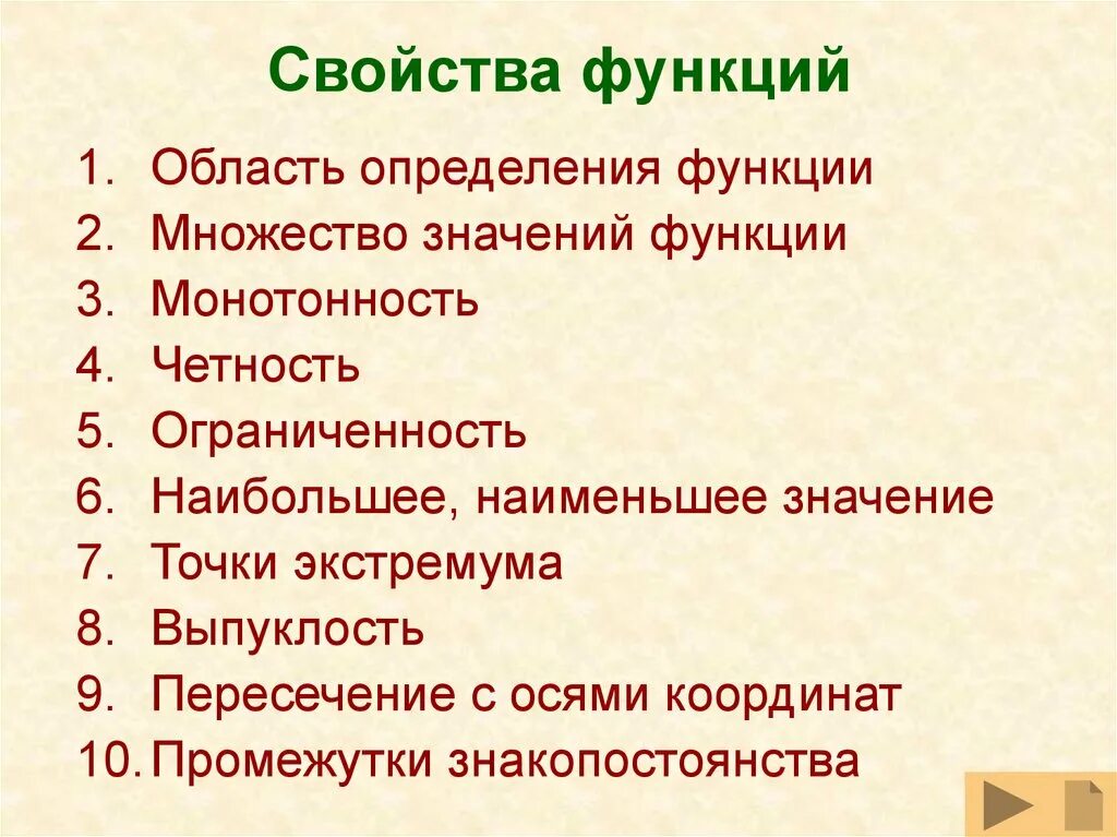 Функции первого класса. Свойства функции. Все свойства функции. Св-ва функции. Характеристика функции.