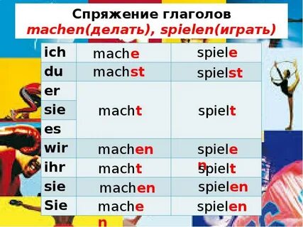 Глагол sie проспрягать глагол
