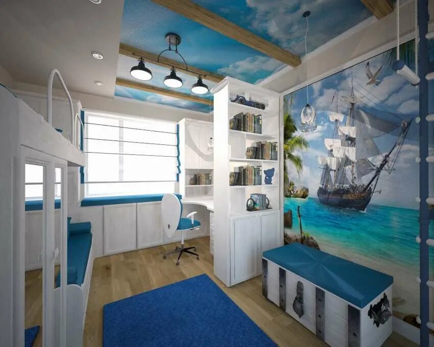 Разные комнаты для мальчика. Детская в морском стиле. Морской стиль в интерьере. Детская комната в морской тематике. Детская для мальчика.